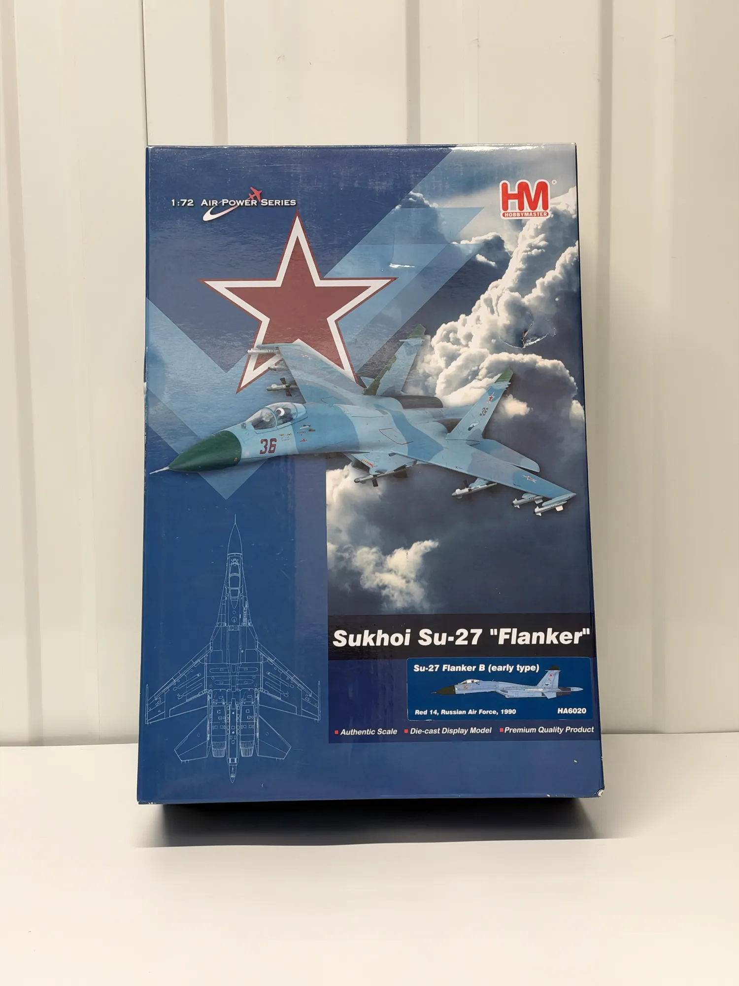 Hobby Master 1:72 Sukhoi Su-27 Flanker B Diecast Russian Air Force Red 14 HA6020, photo 1