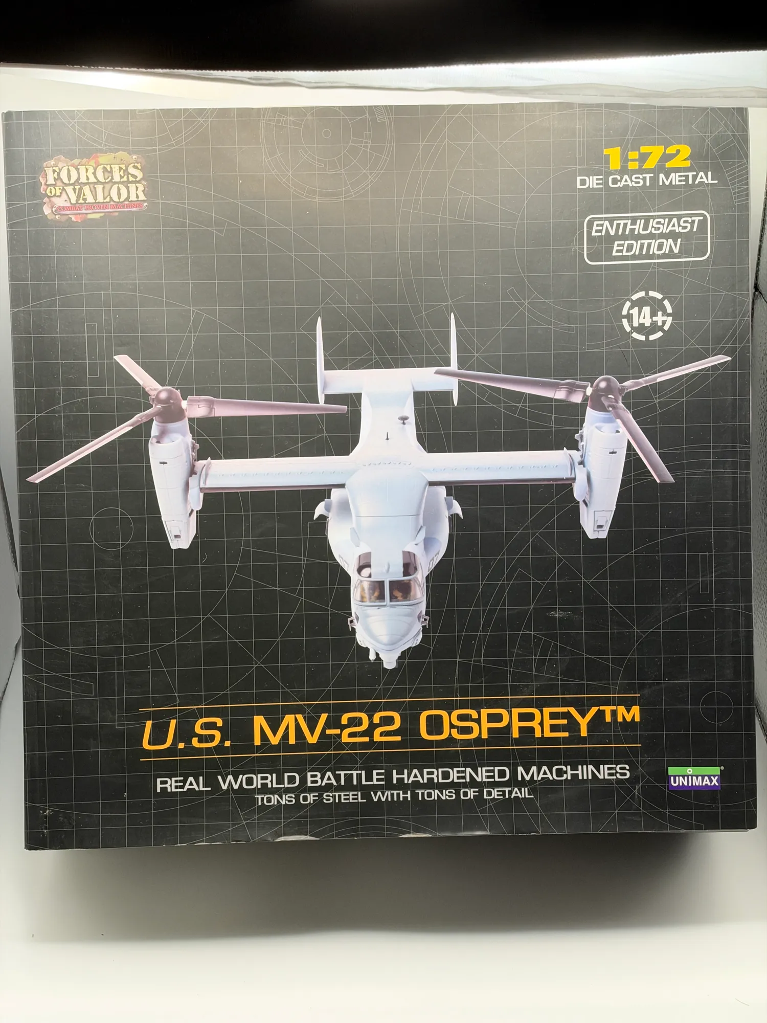 Forces of Valor 1/72 Bell Boeing MV-22B Osprey Diecast USMC VMM-263 Thunder Eagles UNIMAX 85121, photo 1