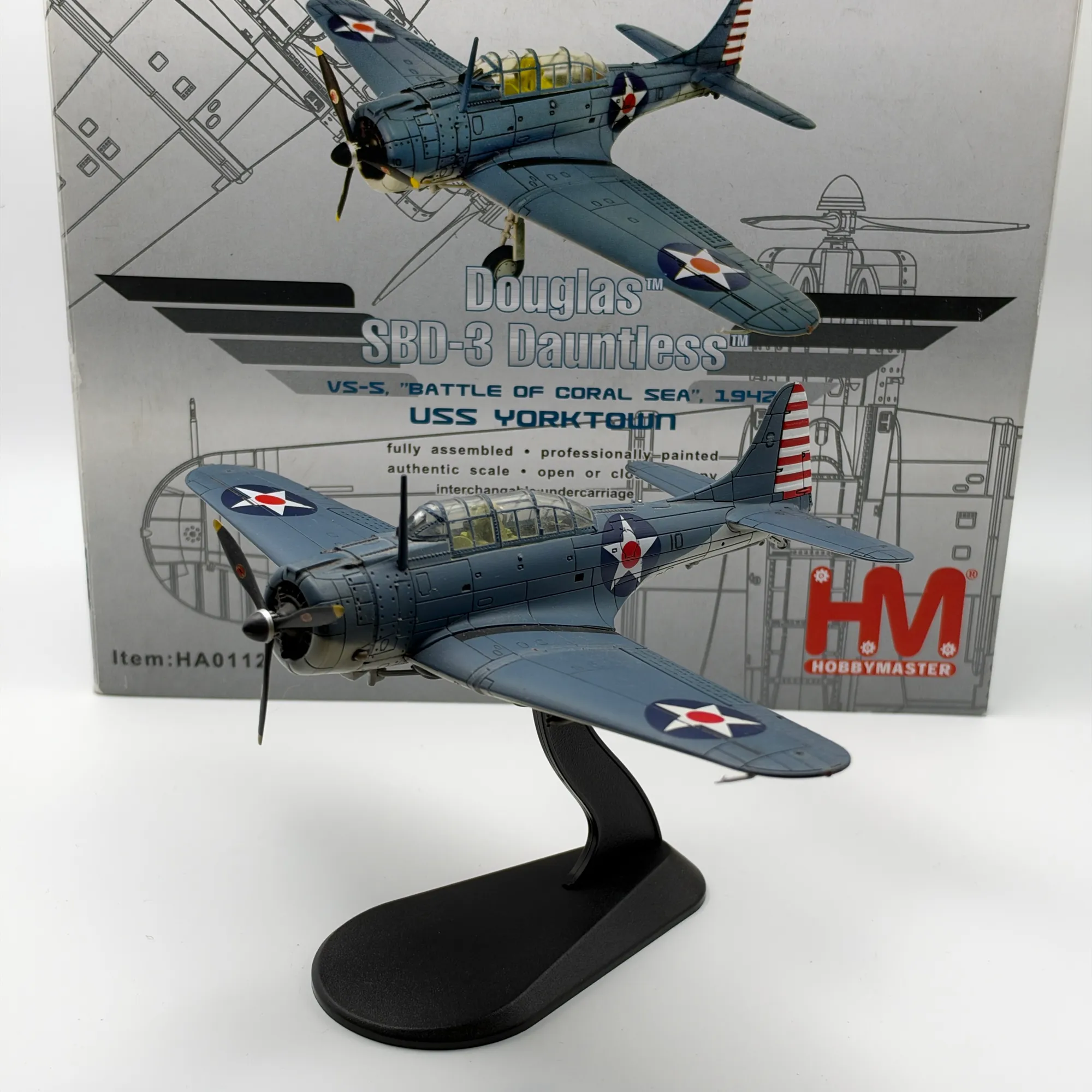 Hobby Master 1:72 Douglas SBD-3 Dauntless Diecast United States Navy HA0112, photo 1