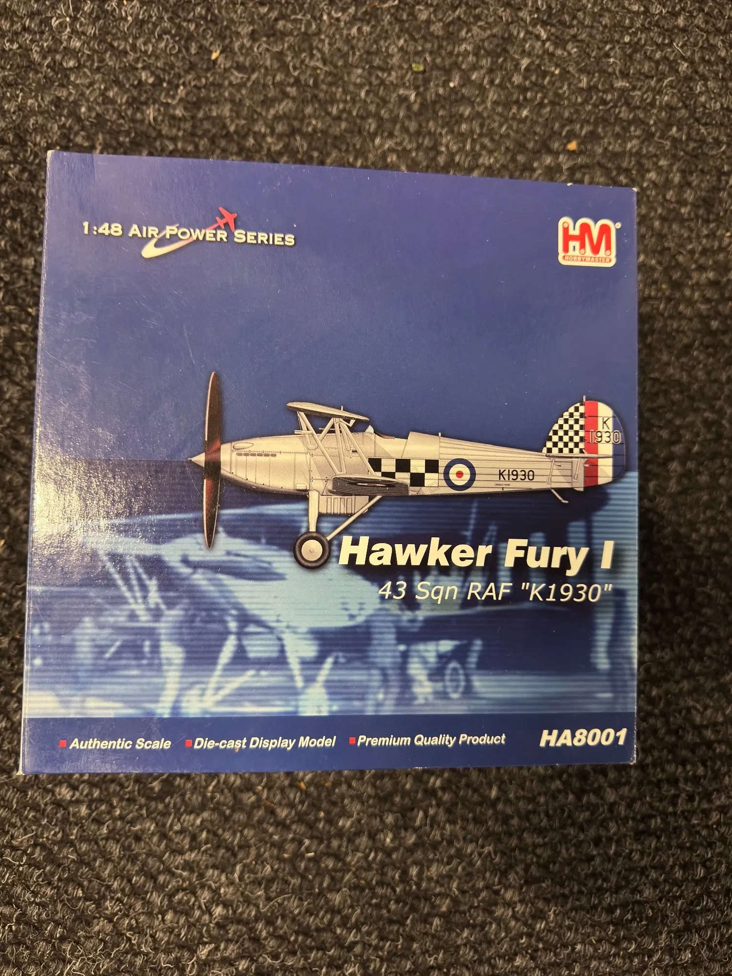 Hobby Master 1:48 Hawker Fury Mk I Diecast Royal Air Force HA8001, photo 1